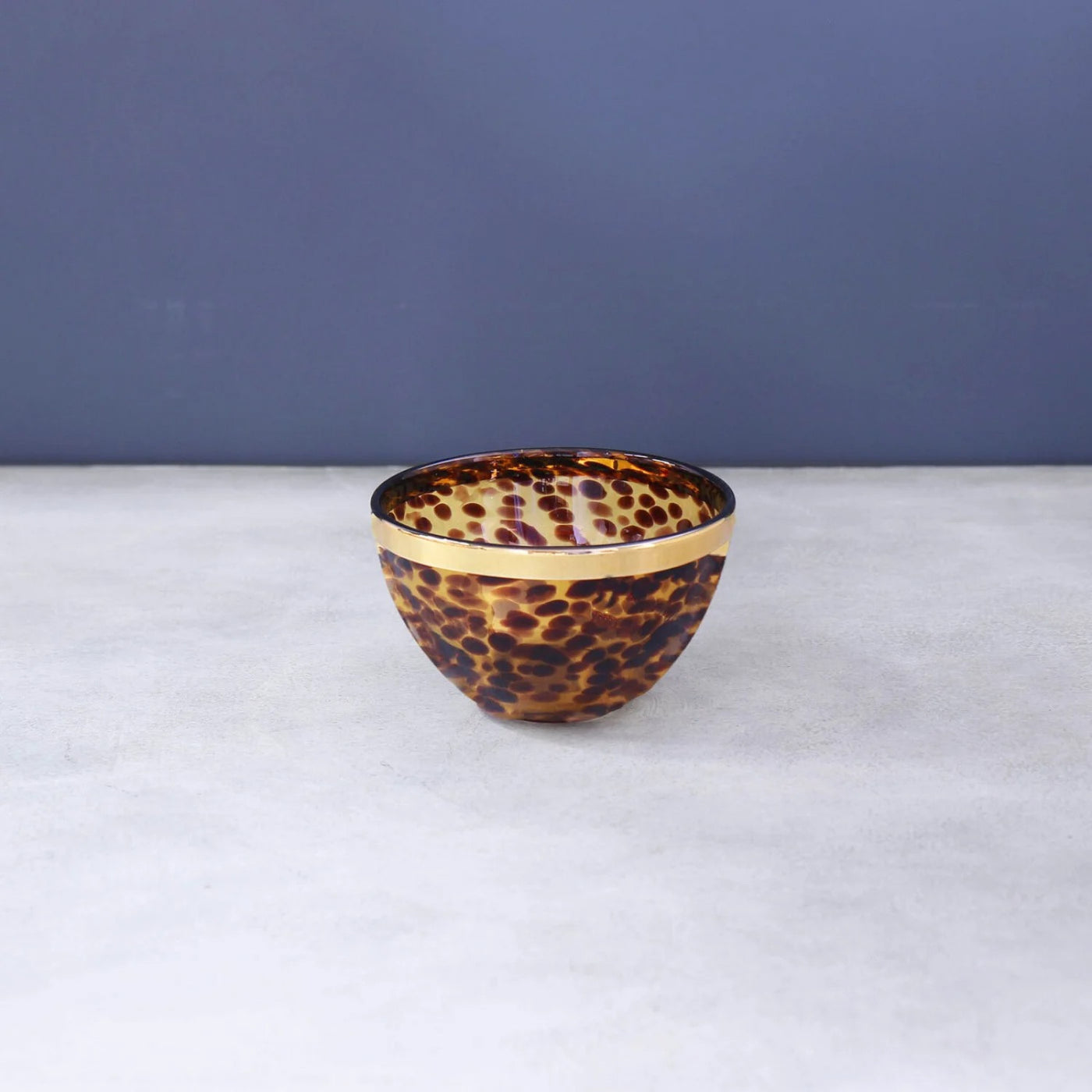 Glass Tortoise & Gold 5.5" Bowl