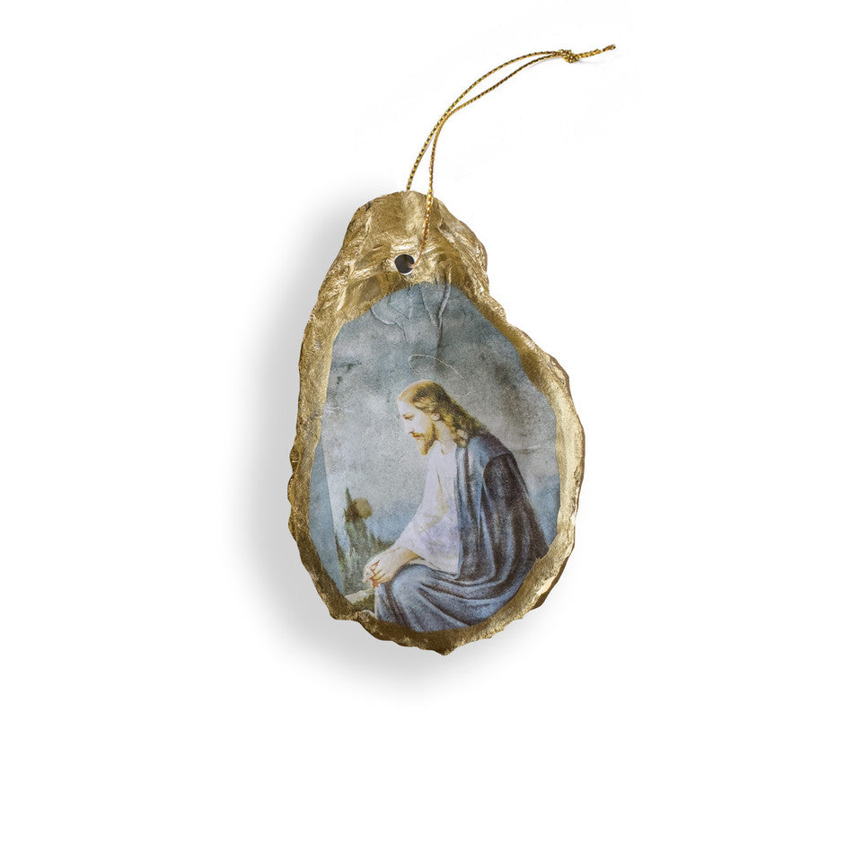 Religious Oyster Ornament LD Linens & Decor