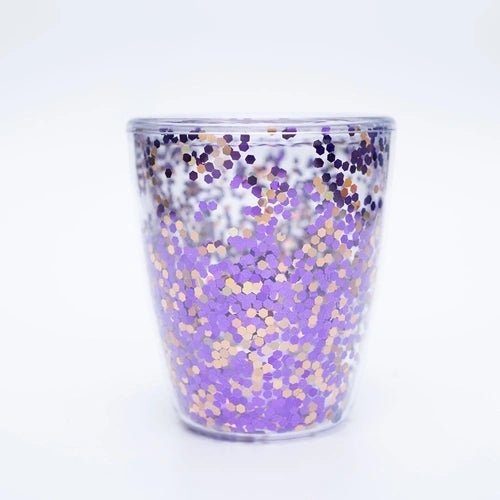 Gold & Purple Glitter Acrylic Tumbler