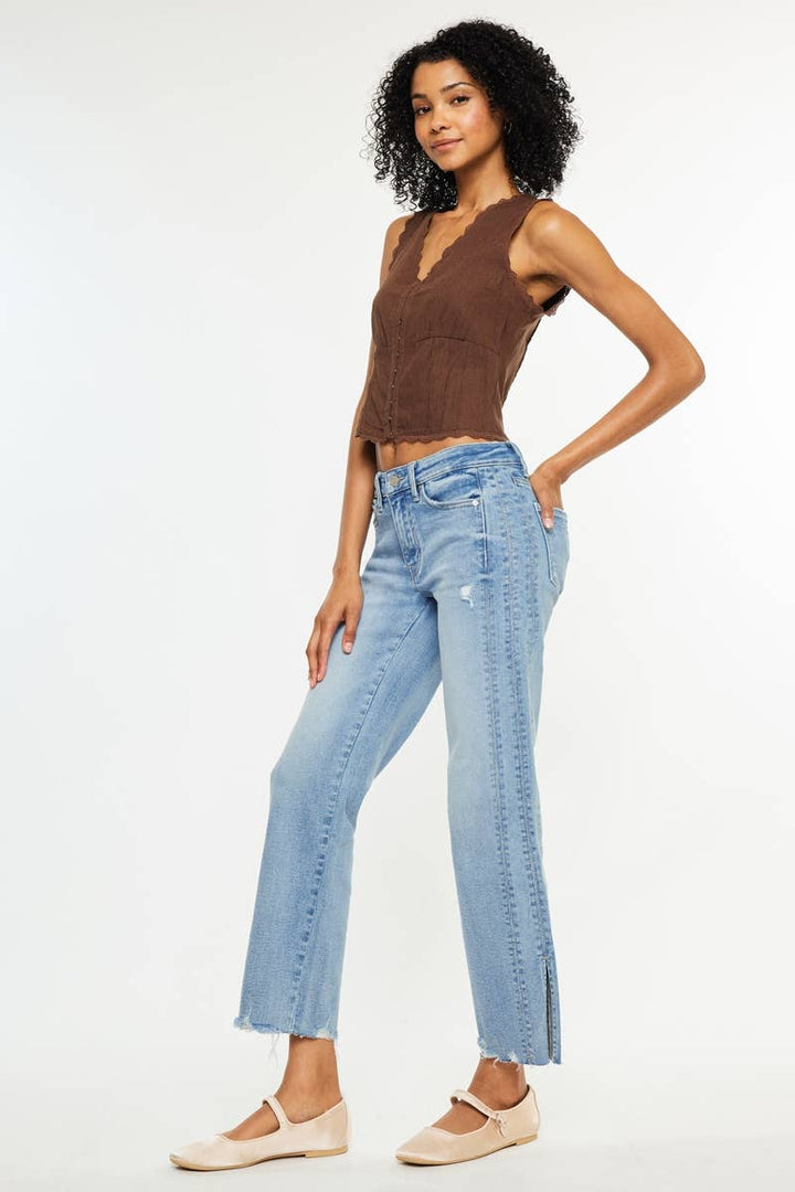 Sonia MID RISE STRAIGHT LEG JEANS