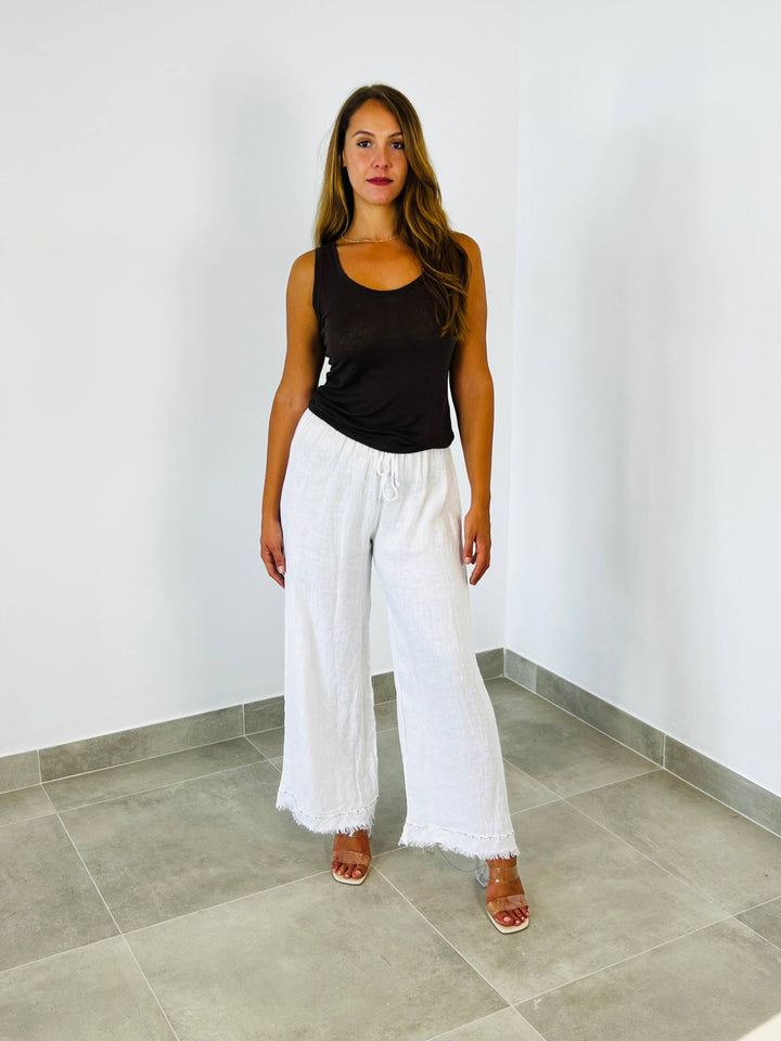 BASIC STRETCH LINEN T-SHIRT 100%