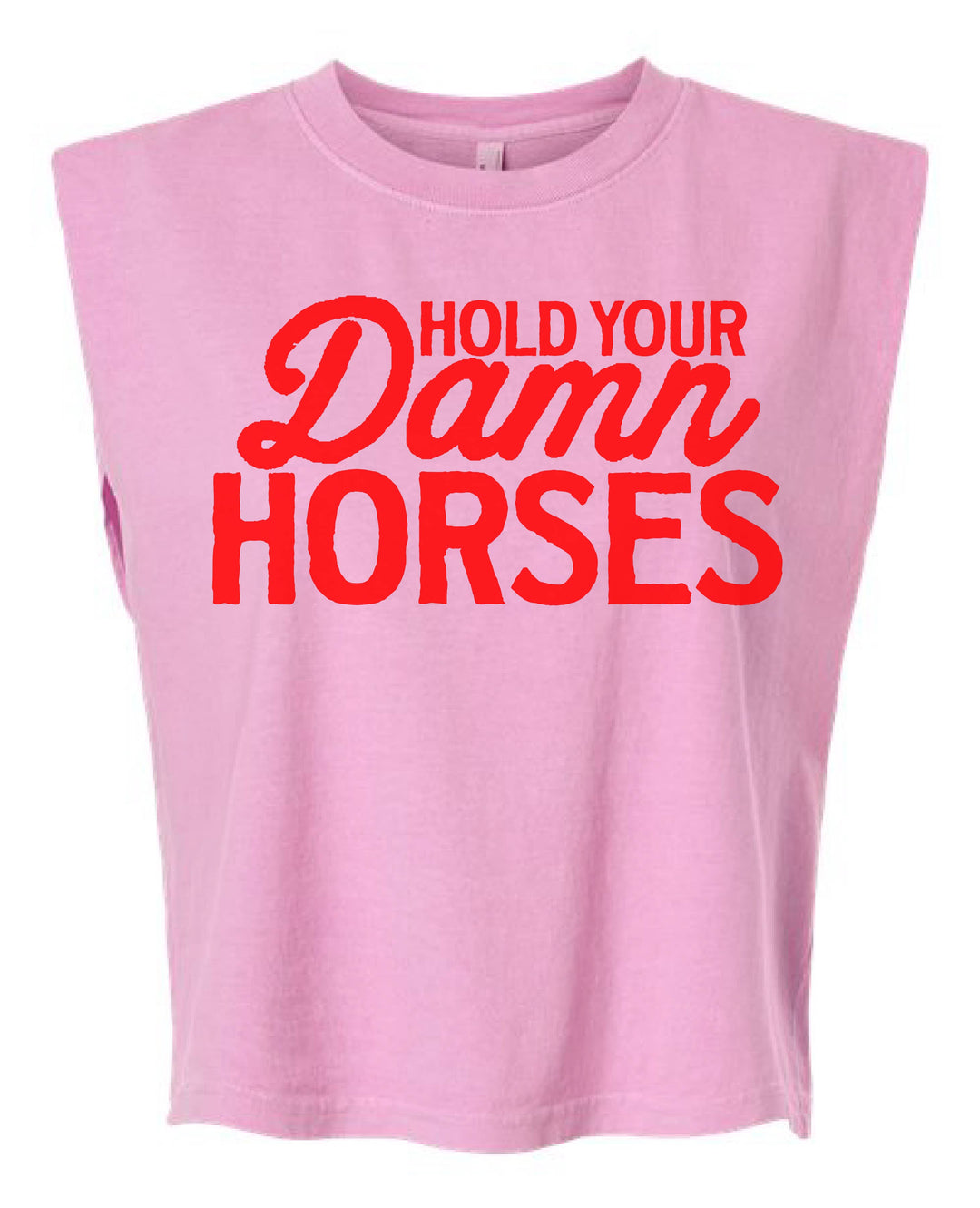 Hold your Damn Horses Boxy Tank