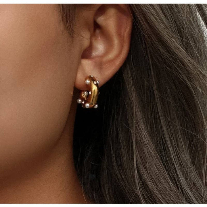 Pearl Hoop Earring
