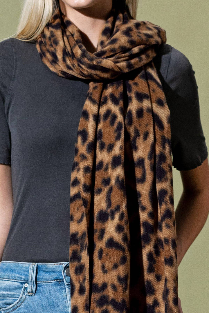 Leopard Print Long Scarf