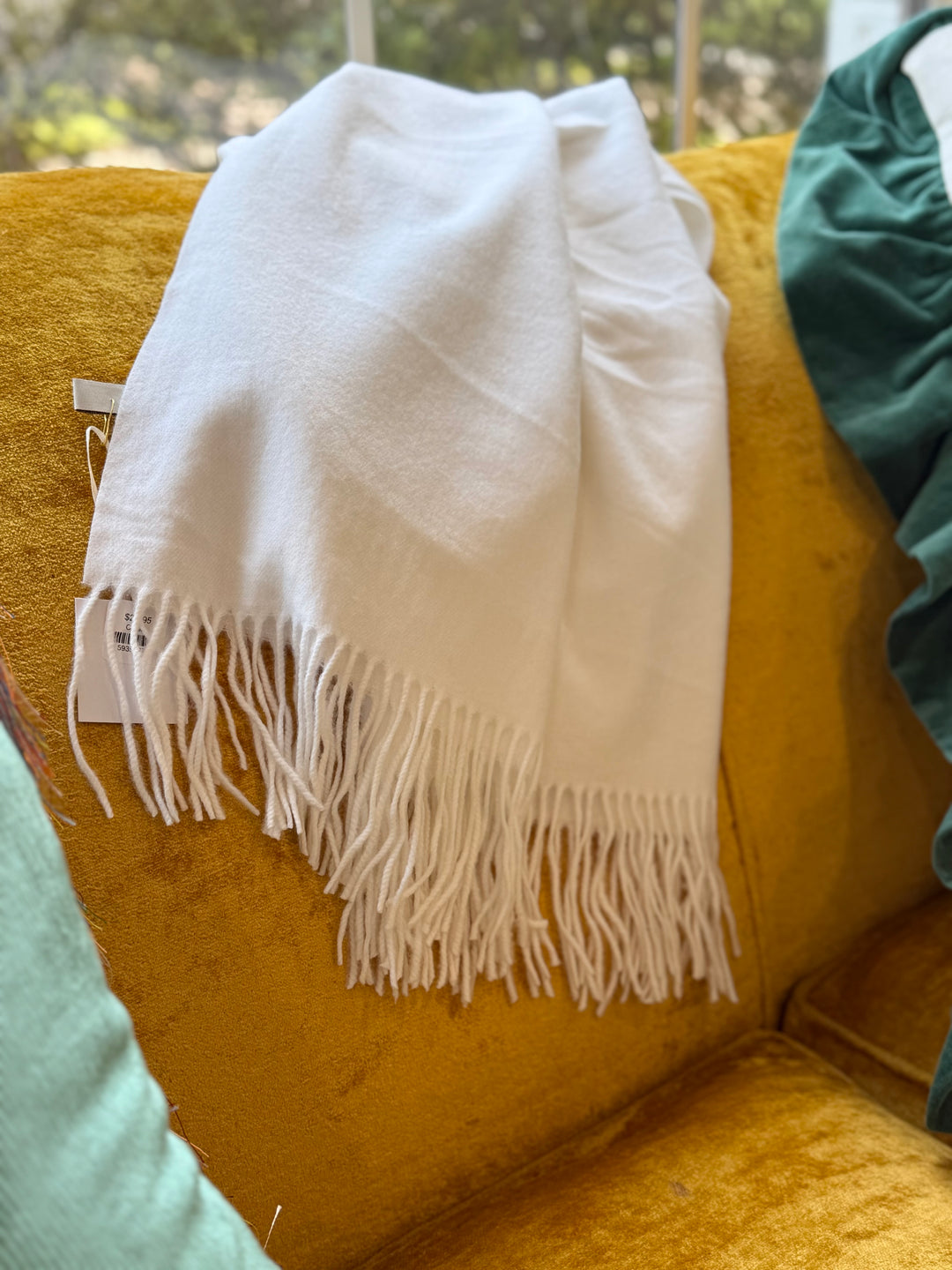 Faux Cashmere Fringe Scarf