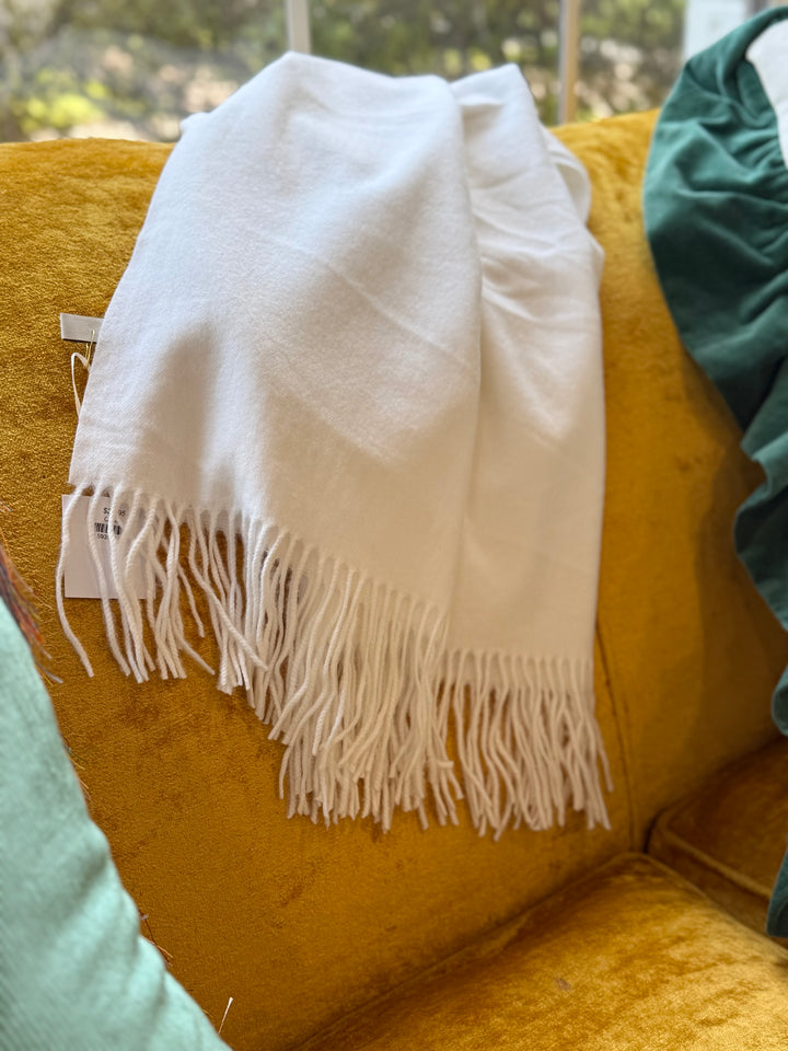 Faux Cashmere Fringe Scarf