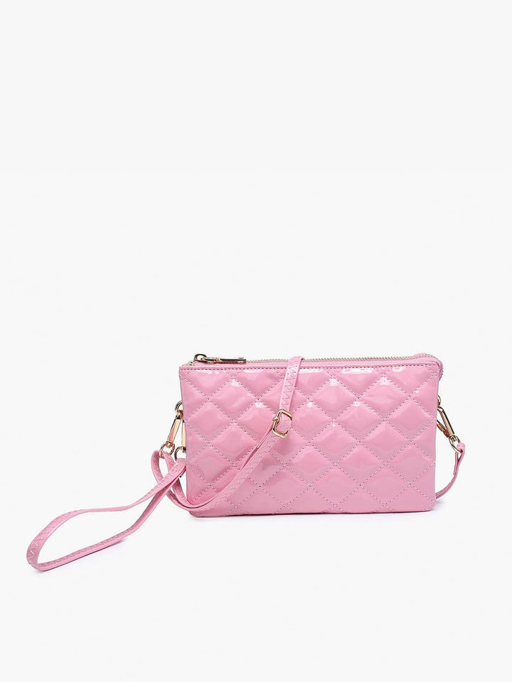 Riley High Gloss Quilted 3 Compartment Crossbody