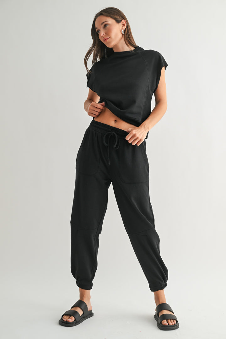 Off Set French Terry Top