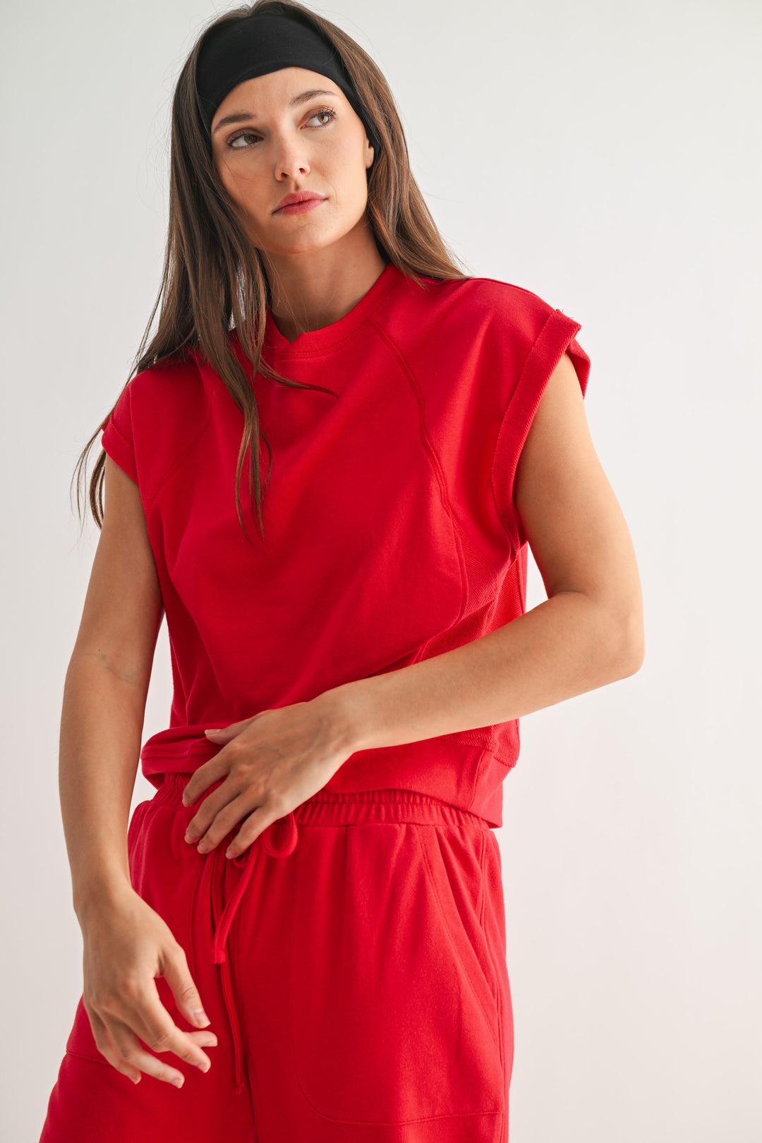 Off Set French Terry Top