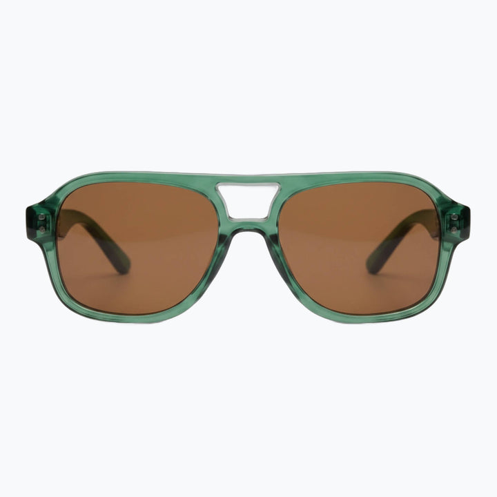 Captain - Vintage Polarized Tinted Lens Aviator Sunglasses