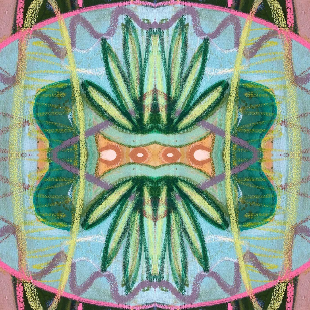 Ferns in Aqua Pillow