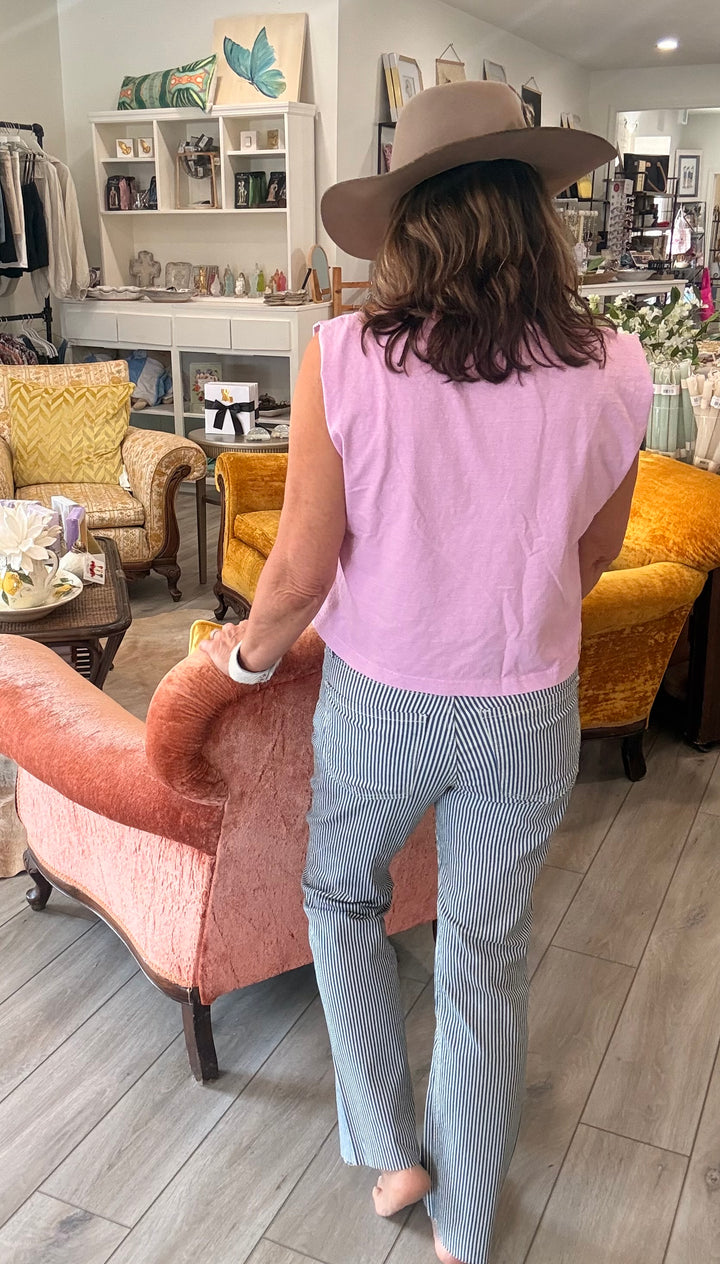 Kelsey Stripe Twill Pant