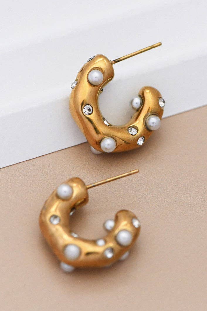 Pearl Hoop Earring