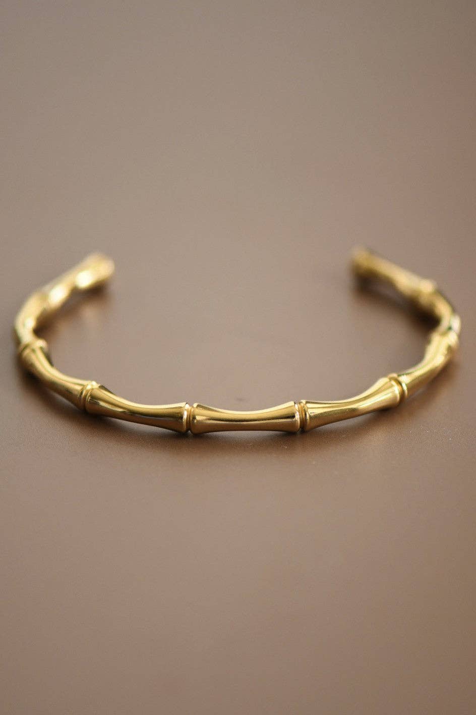 Bamboo Cuff 18K Waterproof Stainless Steel