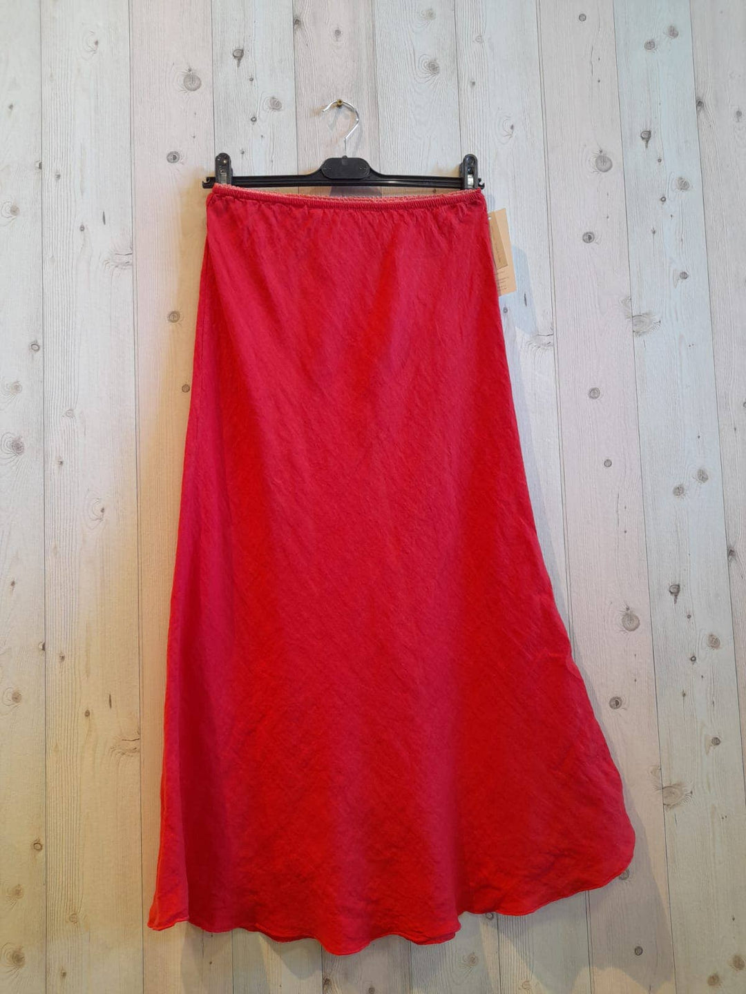 100% LINEN SKIRT Ruffle Hem