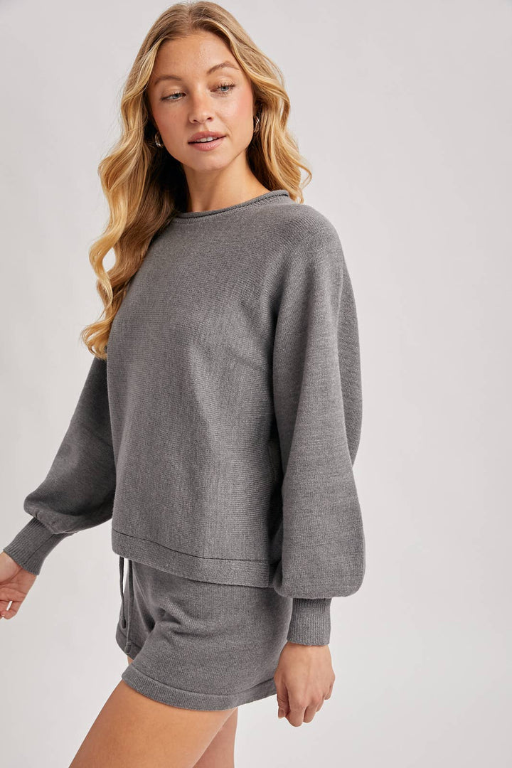 SWEATER & SHORT LOUNGE SET