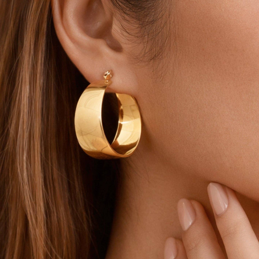 Wide Hoop Earring