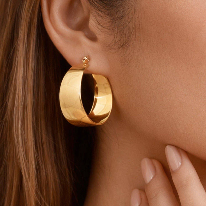Wide Hoop Earring