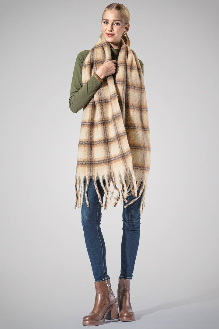 Wine Fringe Scarf