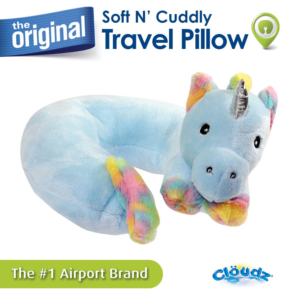Cloudz Plush Animal Traval Neck Pillows - Unicorn