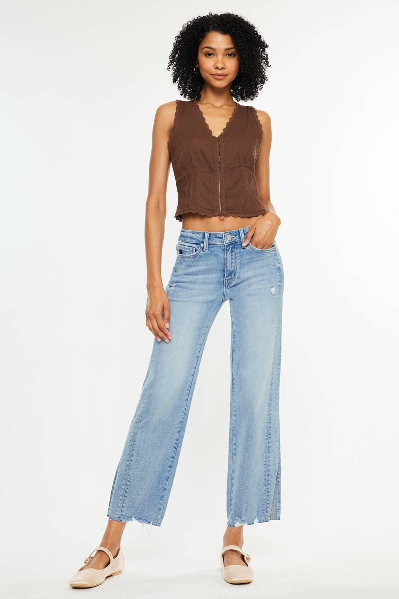 Sonia MID RISE STRAIGHT LEG JEANS
