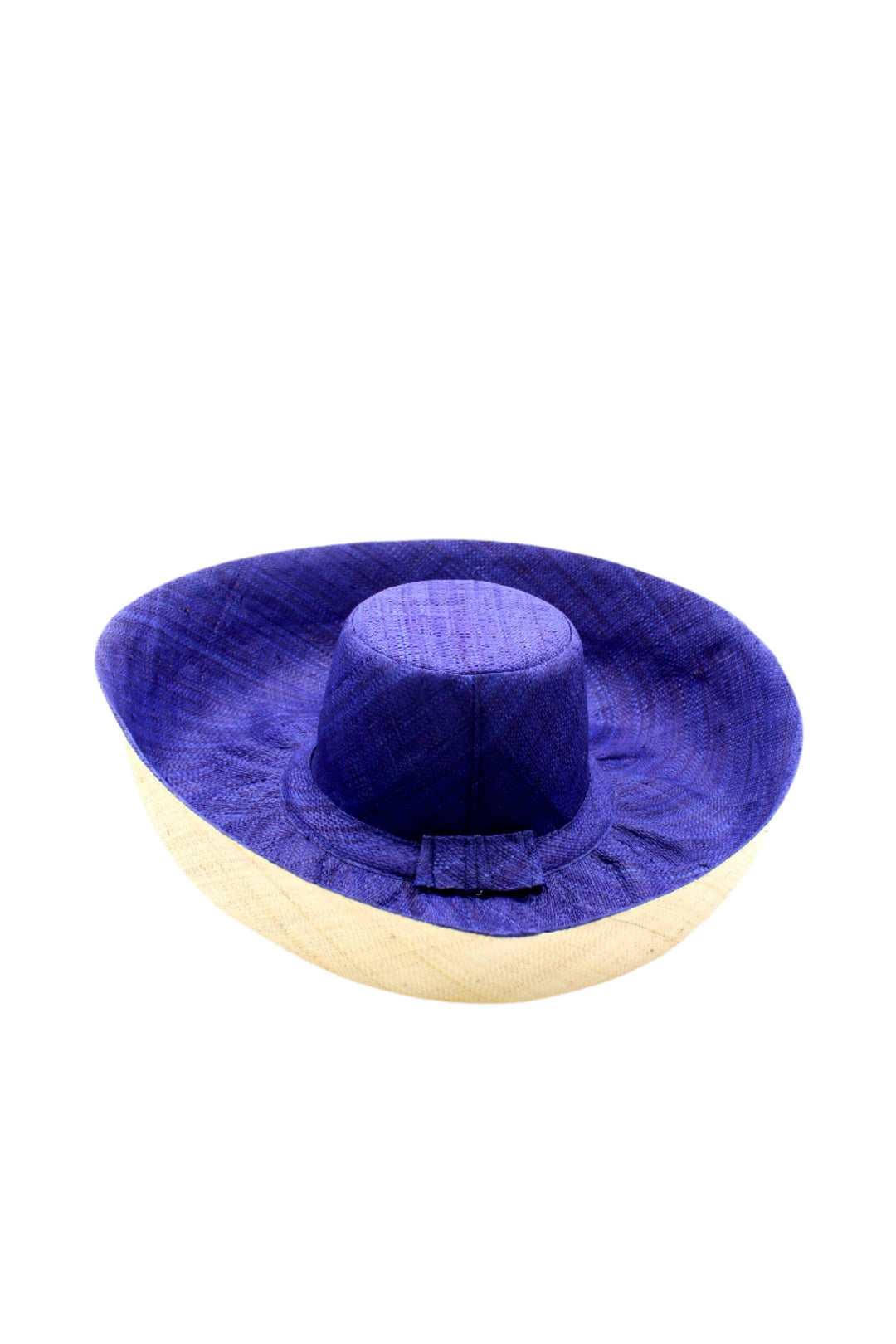 Monica 5" & 7" Wide Brim Two Tone Packable Straw Sun Hats