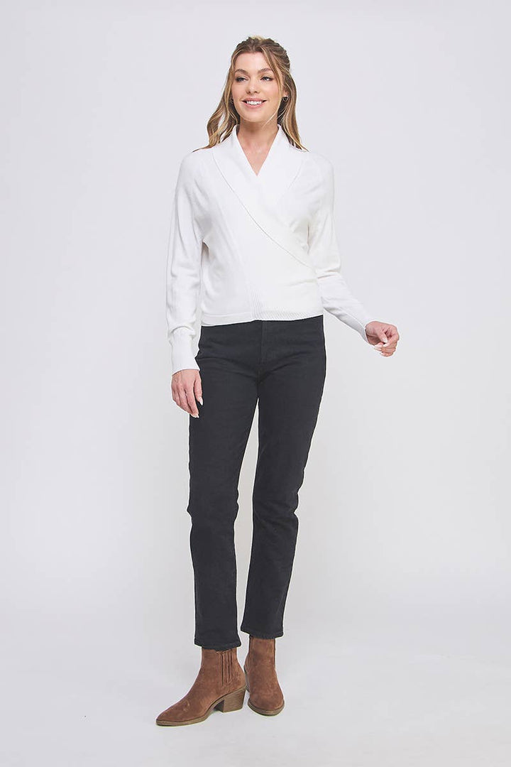 Fine Gauge Wrap Sweater