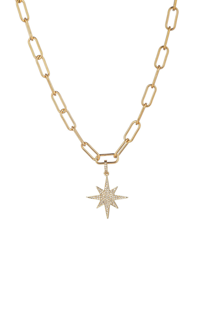 North Star Paperclip Necklace