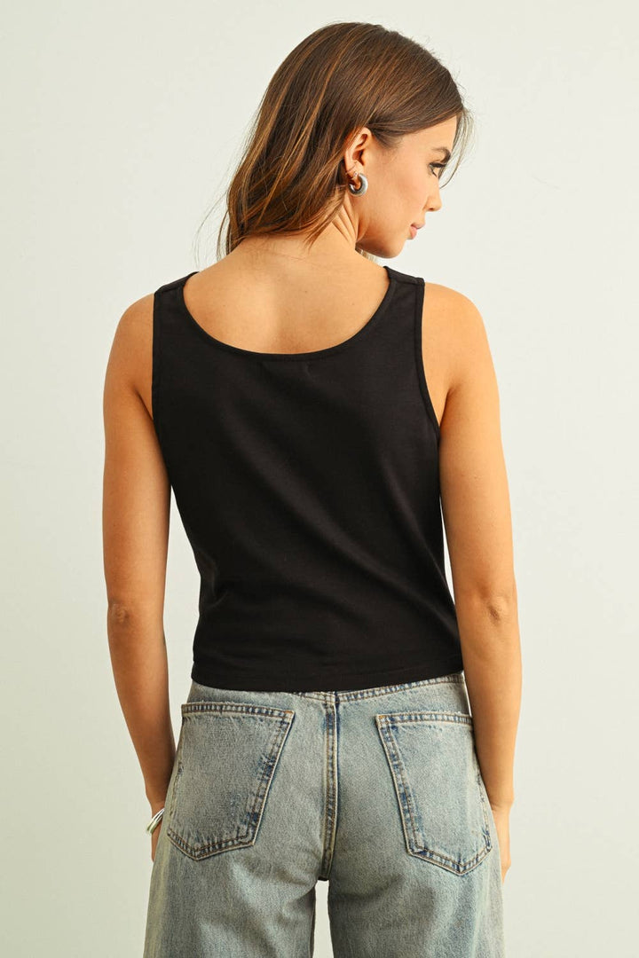 COWL BACK DETAIL TOP