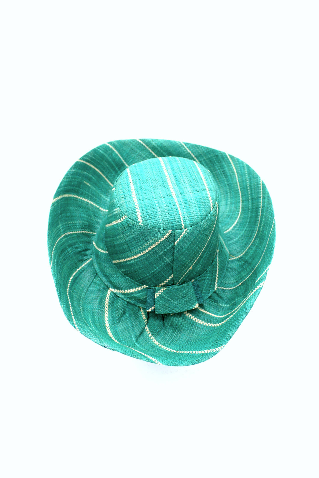 Monica 5" & 7" Wide Brim Pinstripe Packable Straw Sun Hats