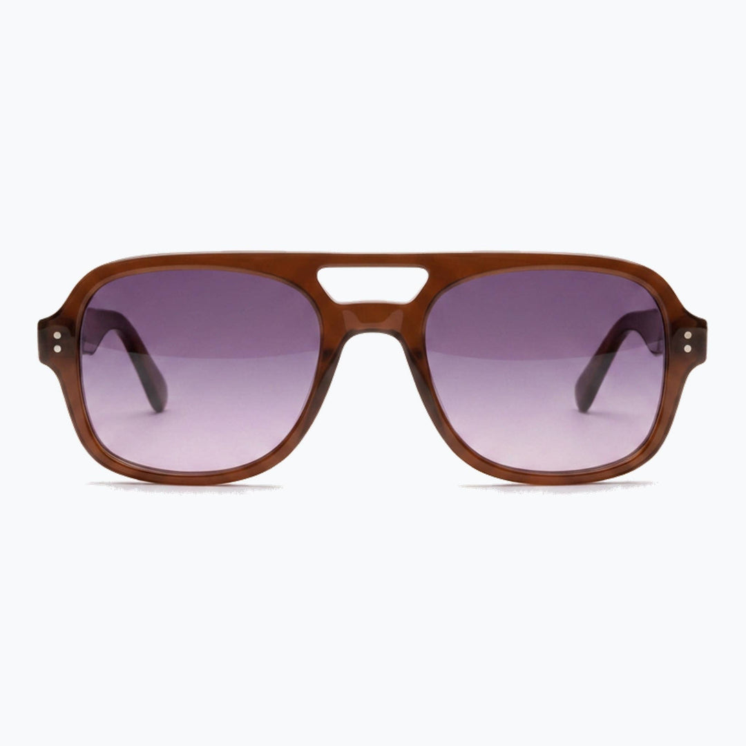 Captain - Vintage Polarized Tinted Lens Aviator Sunglasses