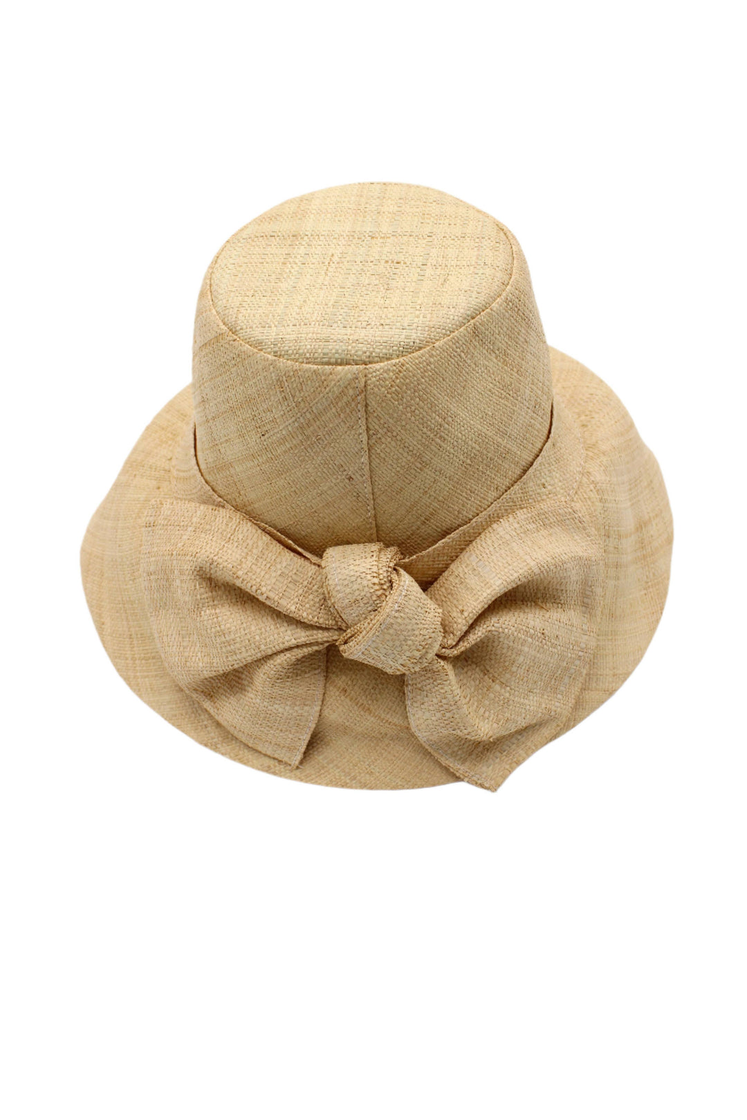 Cara 3" Brim Bucket Straw Sun Hats with Big Bow
