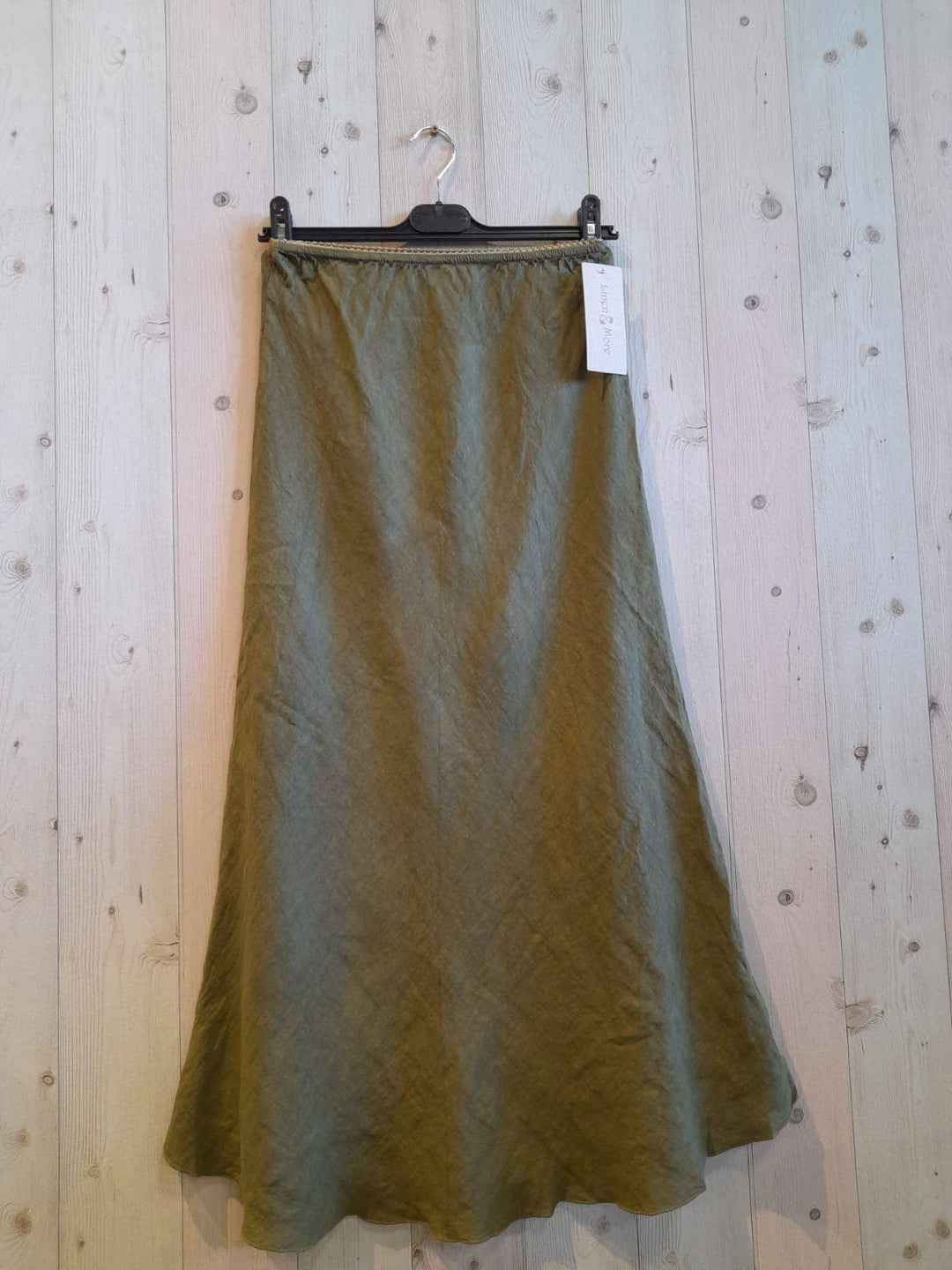 100% LINEN SKIRT Ruffle Hem