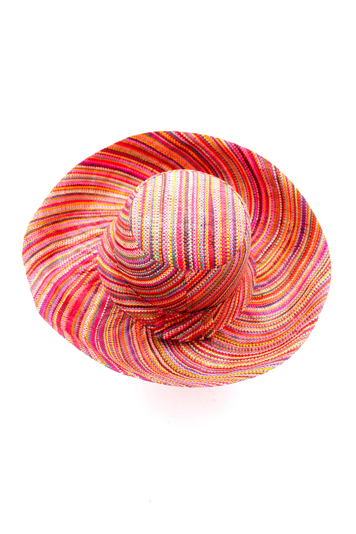 Monica 5" & 7" Wide Brim Melange Packable Straw Sun Hats