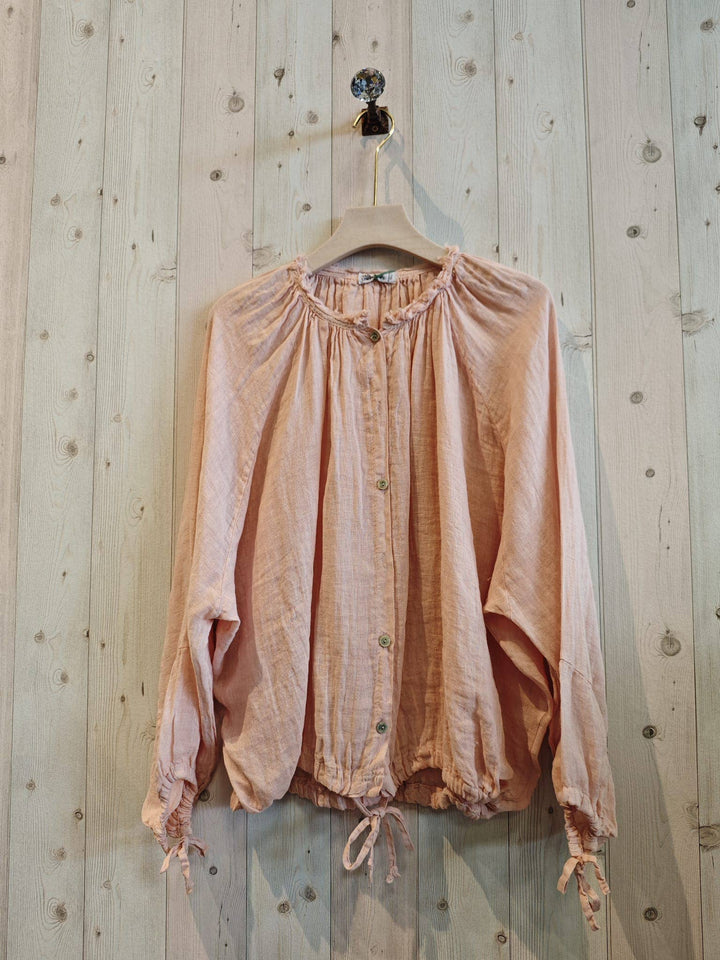 Button Up BLOUSE 100% LINEN