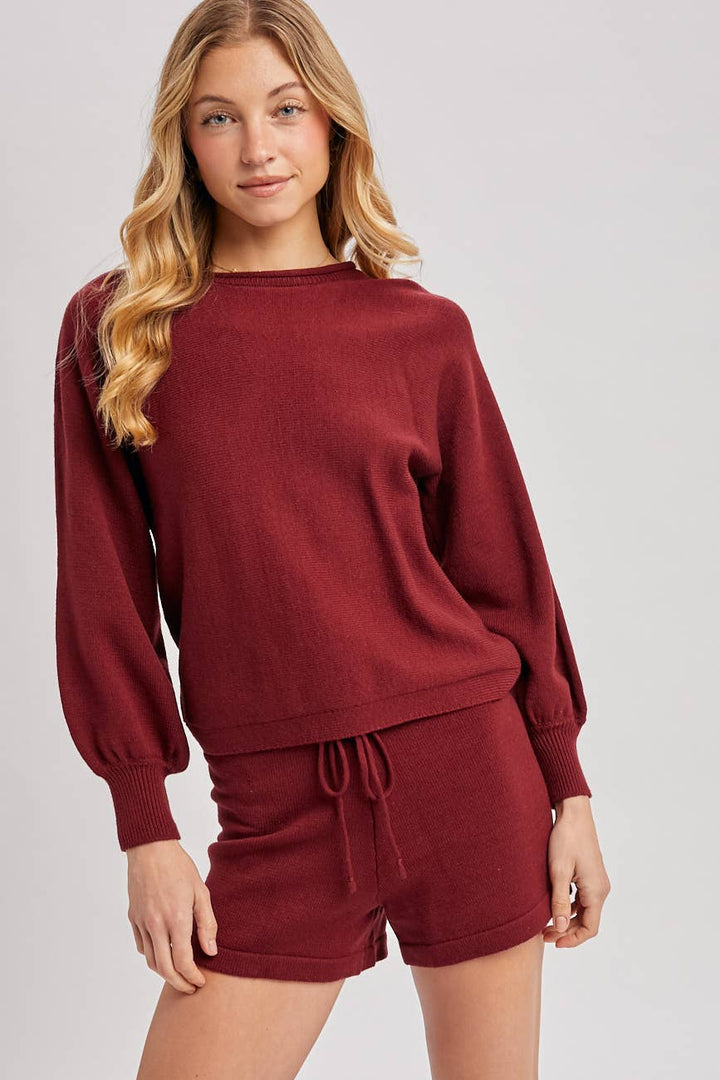 SWEATER & SHORT LOUNGE SET