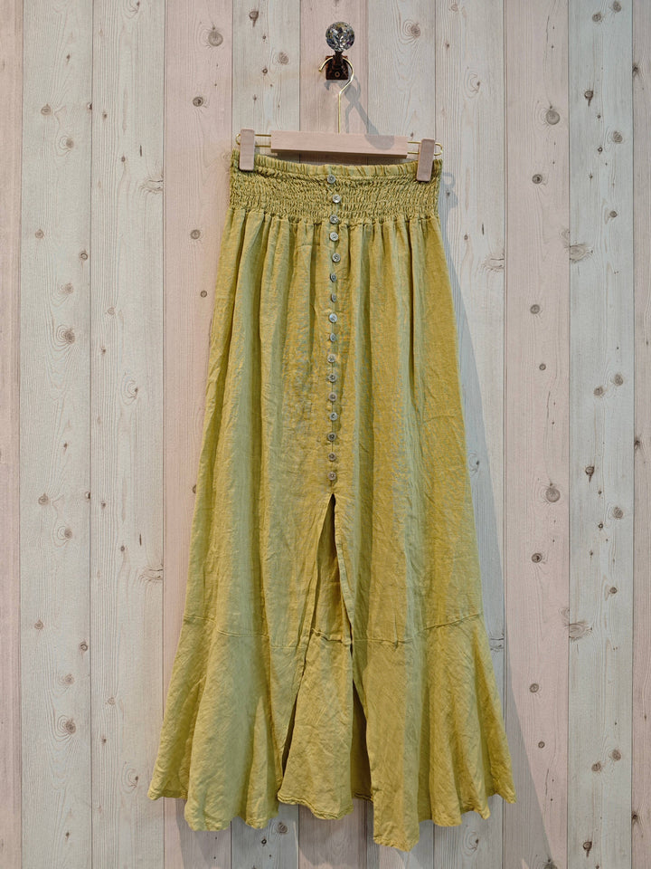 SKIRT WITH BUTTONS UP TO THE BOTTOM 100% Linen