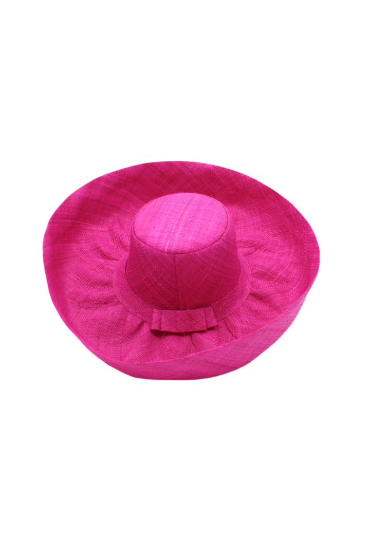 Monica 5" & 7" Wide Brim Solid Color Packable Straw Sun Hats