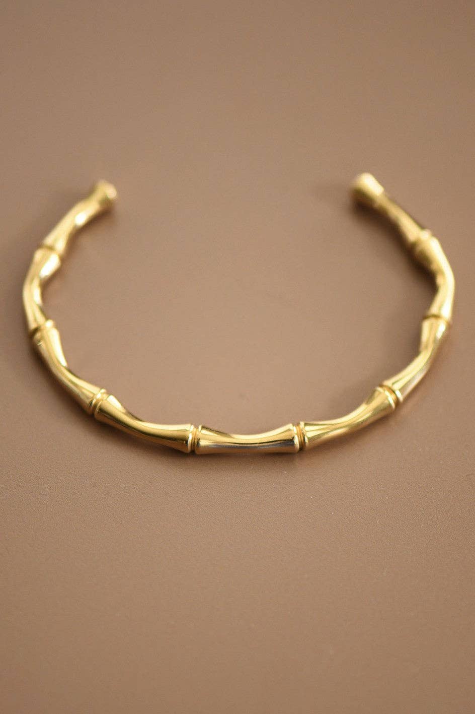 Bamboo Cuff 18K Waterproof Stainless Steel