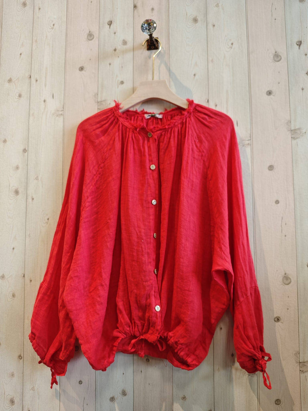 Button Up BLOUSE 100% LINEN