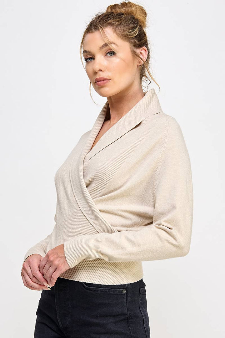 Fine Gauge Wrap Sweater