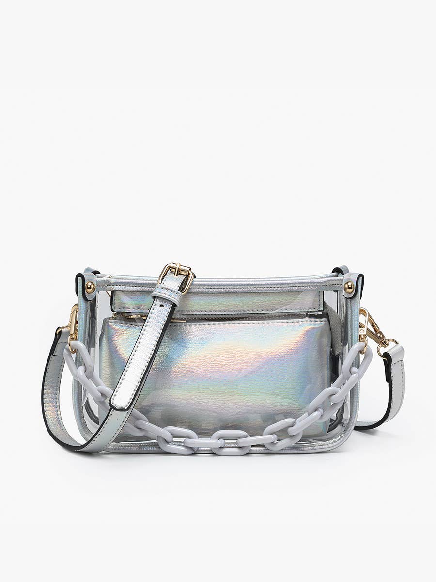 Jessica Clear Crossbody w/ Chain