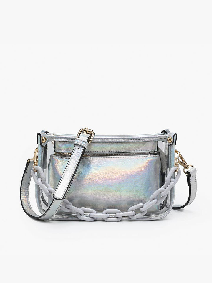 Jessica Clear Crossbody w/ Chain