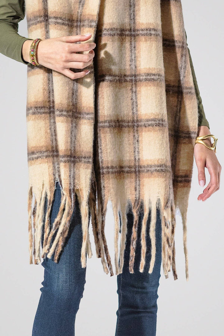 Wine Fringe Scarf