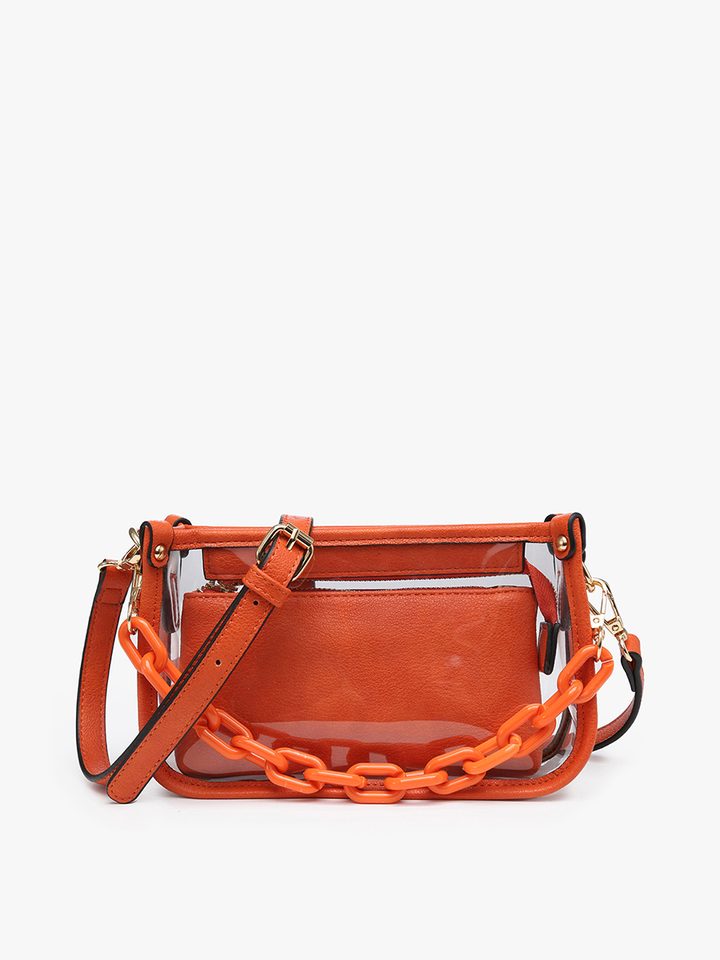 Jessica Clear Crossbody w/ Chain