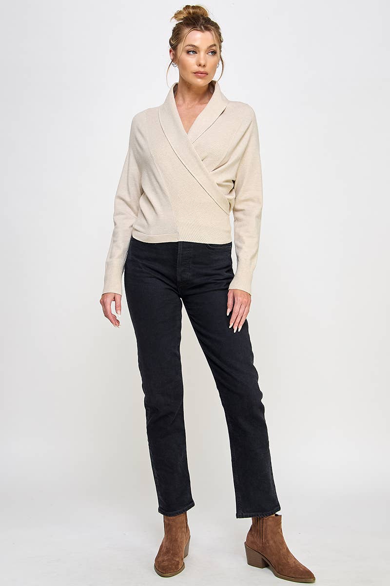 Fine Gauge Wrap Sweater