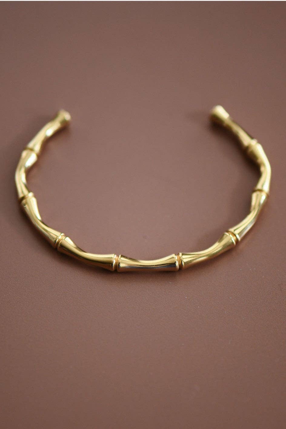 Bamboo Cuff 18K Waterproof Stainless Steel