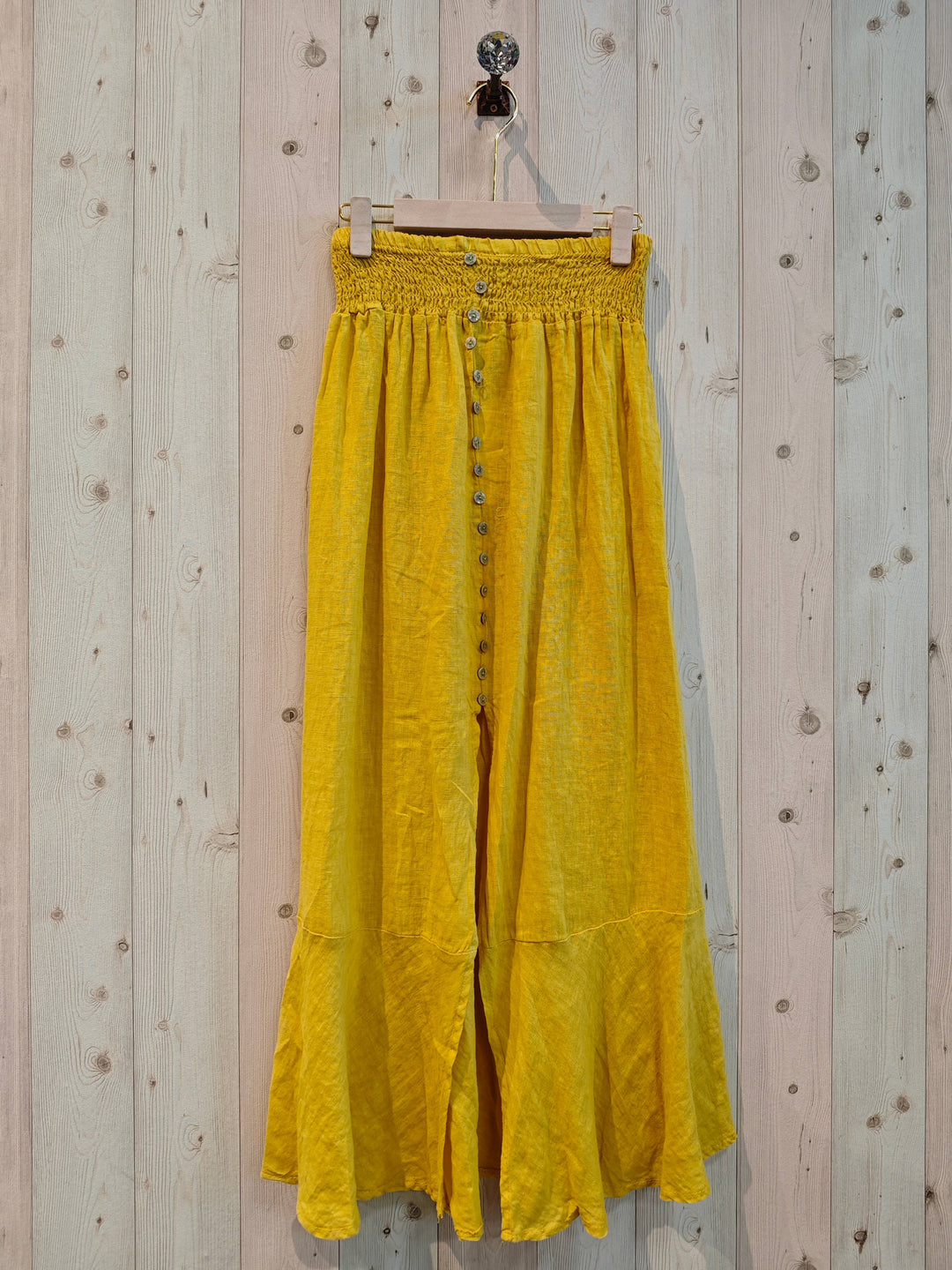 SKIRT WITH BUTTONS UP TO THE BOTTOM 100% Linen