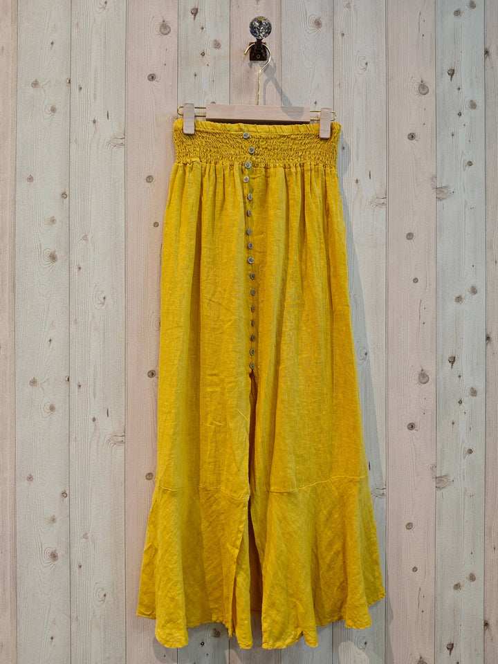 SKIRT WITH BUTTONS UP TO THE BOTTOM 100% Linen