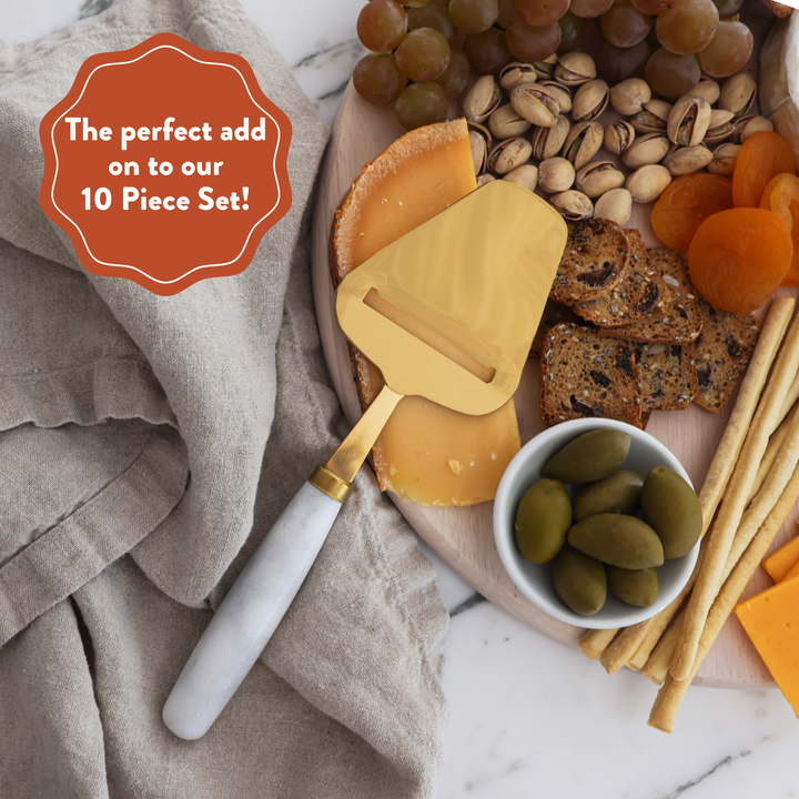 White Marble Handheld Cheese Slicer, Cheese Plane